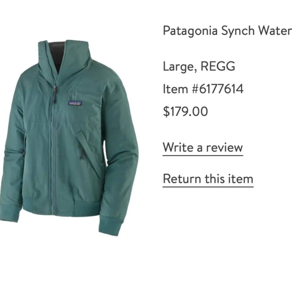 Patagonia Synch Water Resistant Jacket